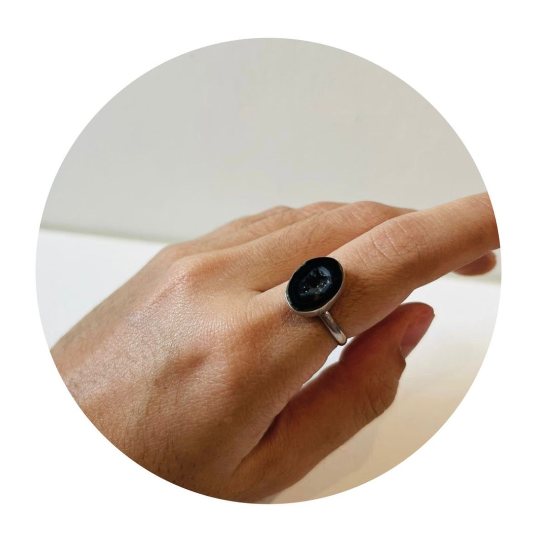 Anillo de Ágata Azul