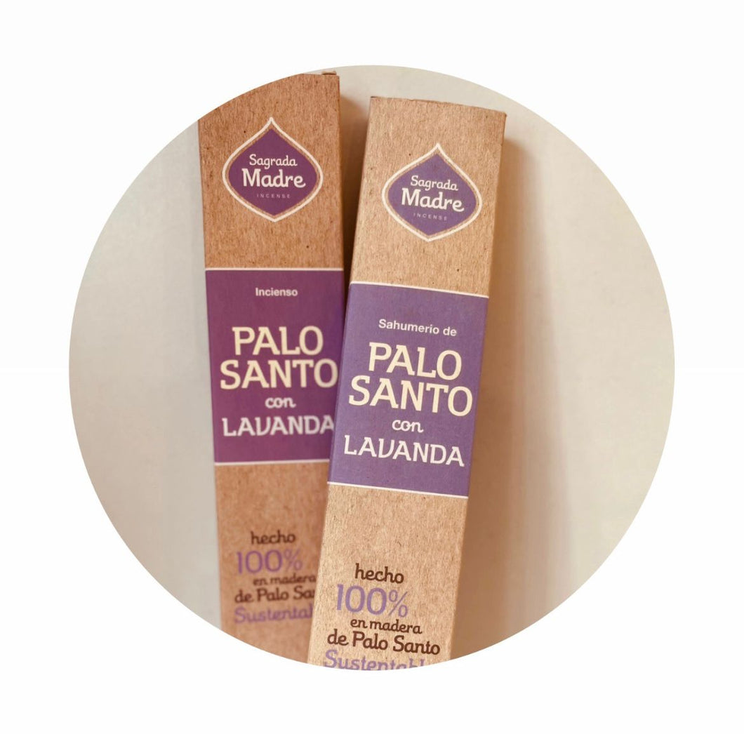 Sahumerios de Palo santo con Lavanda Sagrada Madre